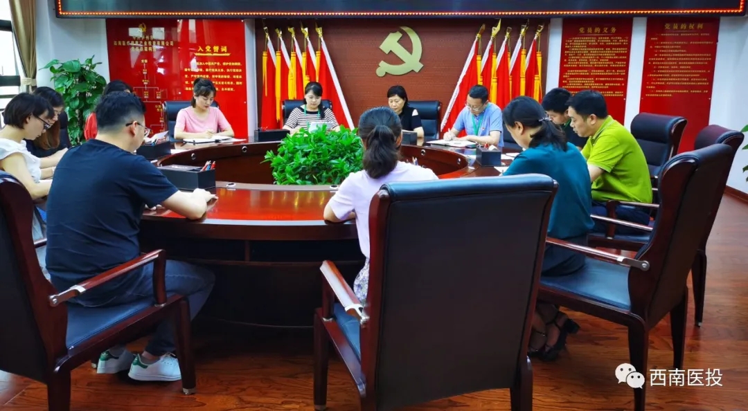 西南醫(yī)投集團第二黨支部開展“逐夢起新航，習(xí)近平寄語青年”黨課活動